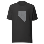 Nevada State Distressed Design Unisex T-Shirt Bella Canvas Silver State Tee