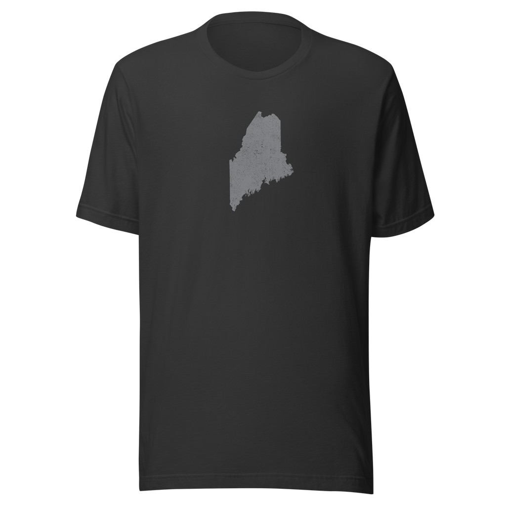 Maine State Distressed Design Unisex T-Shirt Bella Canvas Pine Tree State Tee