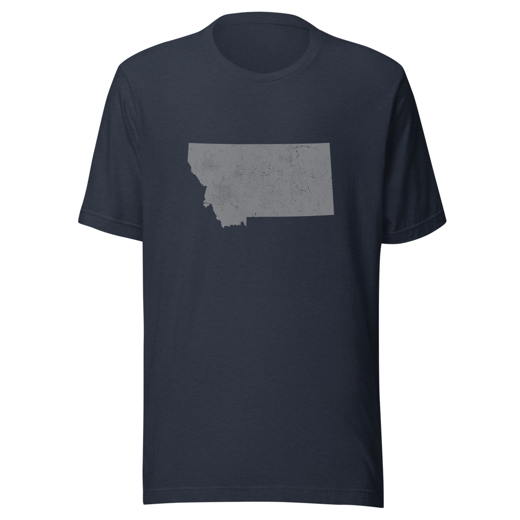 Montana State Distressed Design Unisex T-Shirt Bella Canvas Treasure State Tee