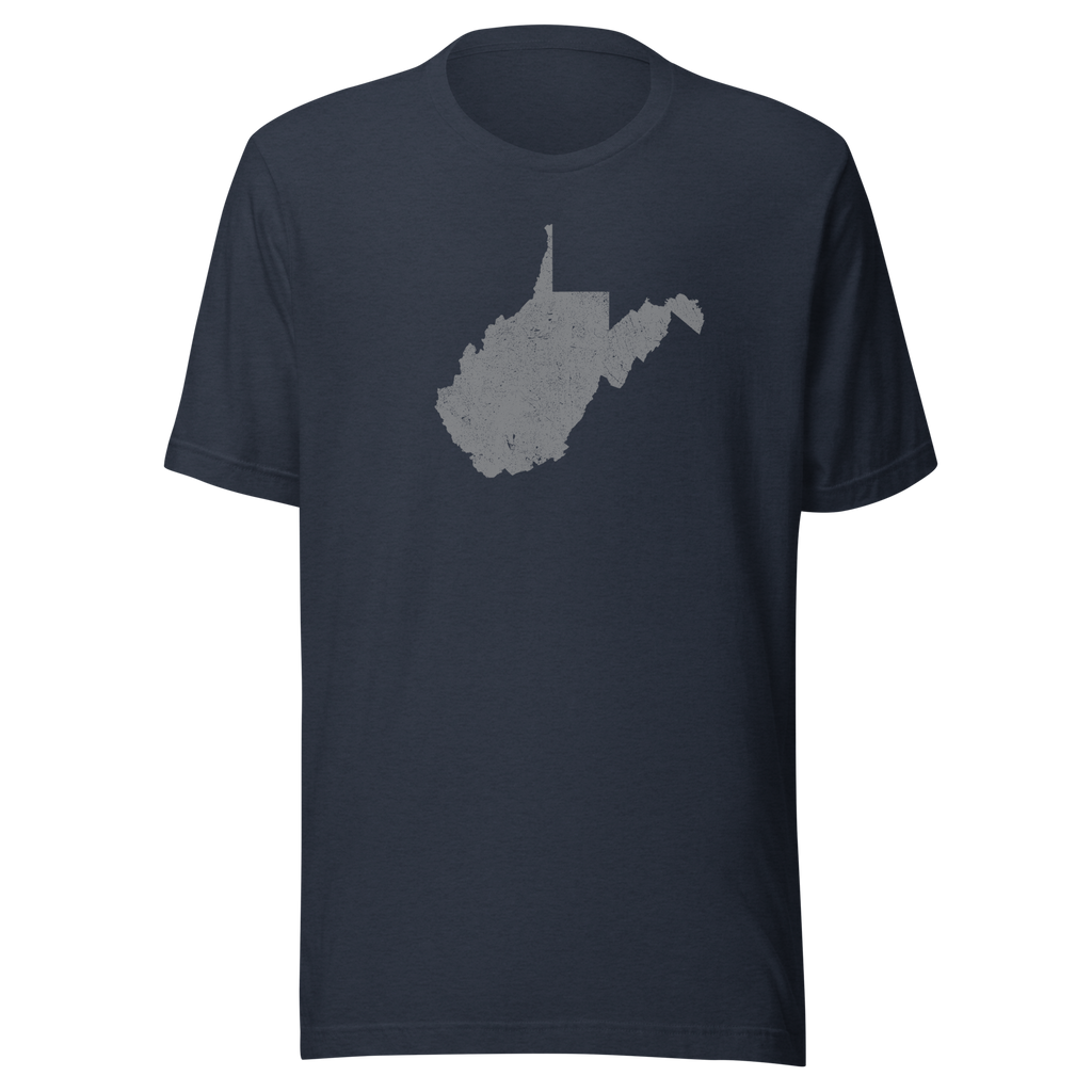 West Virginia State Distressed Design Unisex T-Shirt Bella Canvas Mountain State Tee