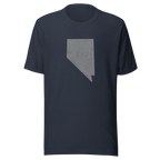 Nevada State Distressed Design Unisex T-Shirt Bella Canvas Silver State Tee