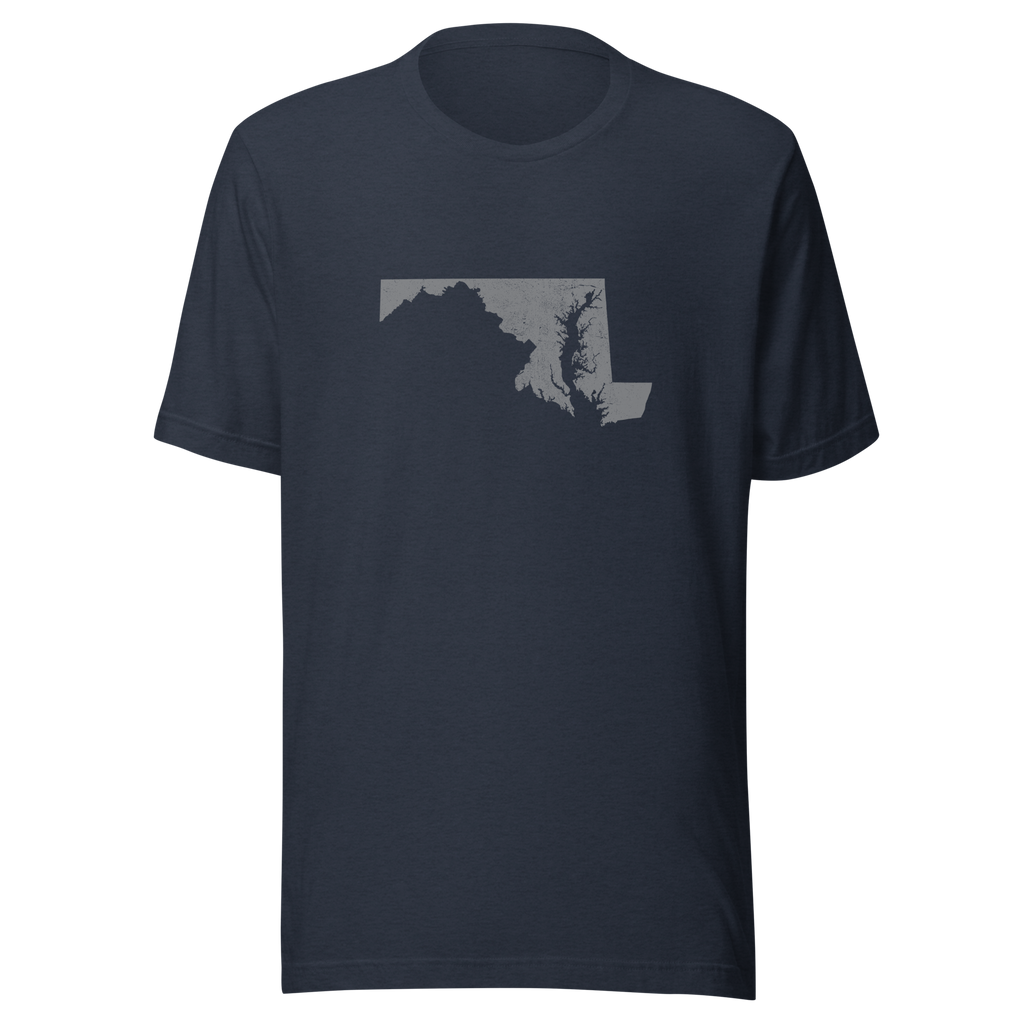 Maryland State Distressed Design Unisex T-Shirt Bella Canvas Old Line State Tee