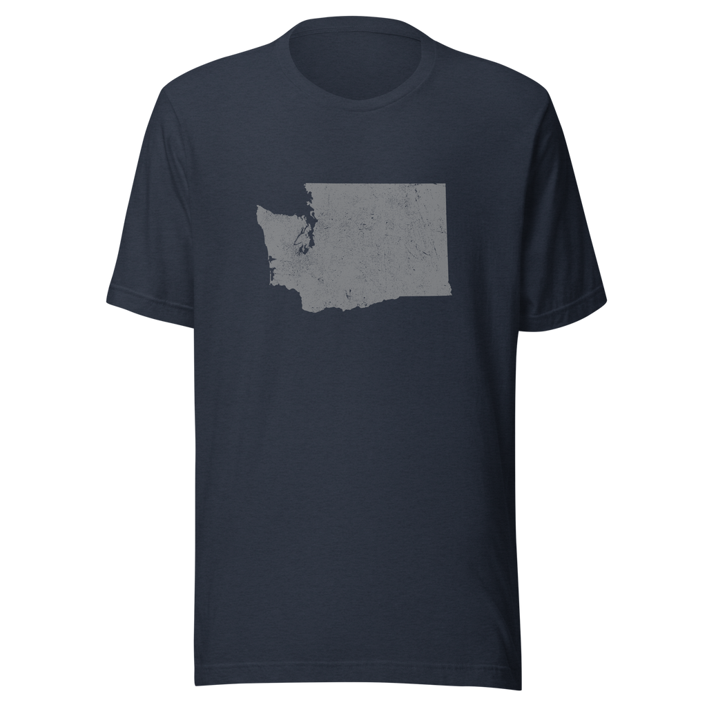 Washington State Distressed Design Unisex T-Shirt Bella Canvas Evergreen State Tee
