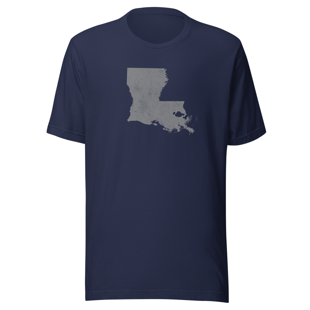 Louisiana State Distressed Design Unisex T-Shirt Bella Canvas Pelican State Tee