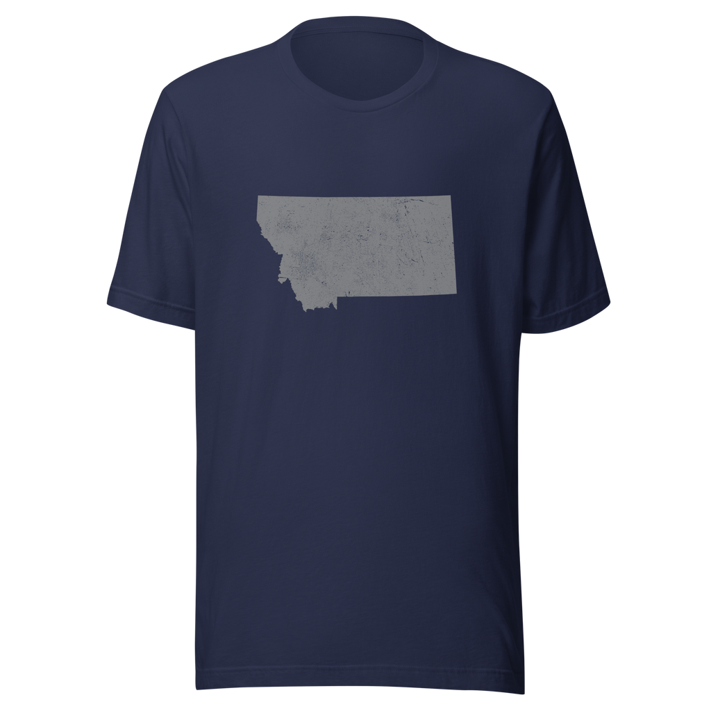 Montana State Distressed Design Unisex T-Shirt Bella Canvas Treasure State Tee