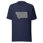 Montana State Distressed Design Unisex T-Shirt Bella Canvas Treasure State Tee