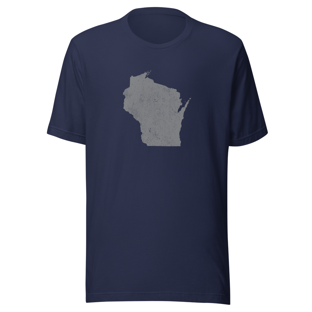 Wisconsin State Distressed Design Unisex T-Shirt Bella Canvas Badger State Tee
