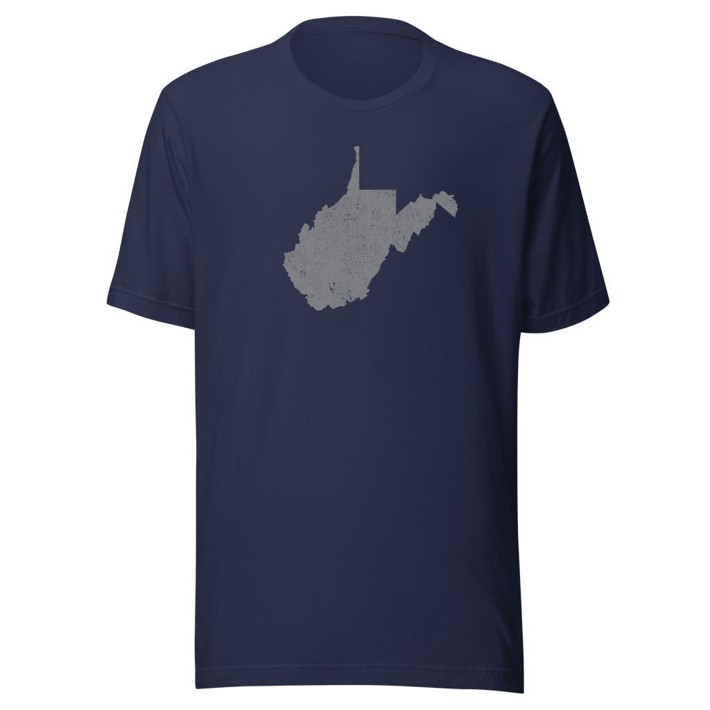 West Virginia State Distressed Design Unisex T-Shirt Bella Canvas Mountain State Tee