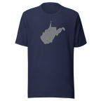 West Virginia State Distressed Design Unisex T-Shirt Bella Canvas Mountain State Tee