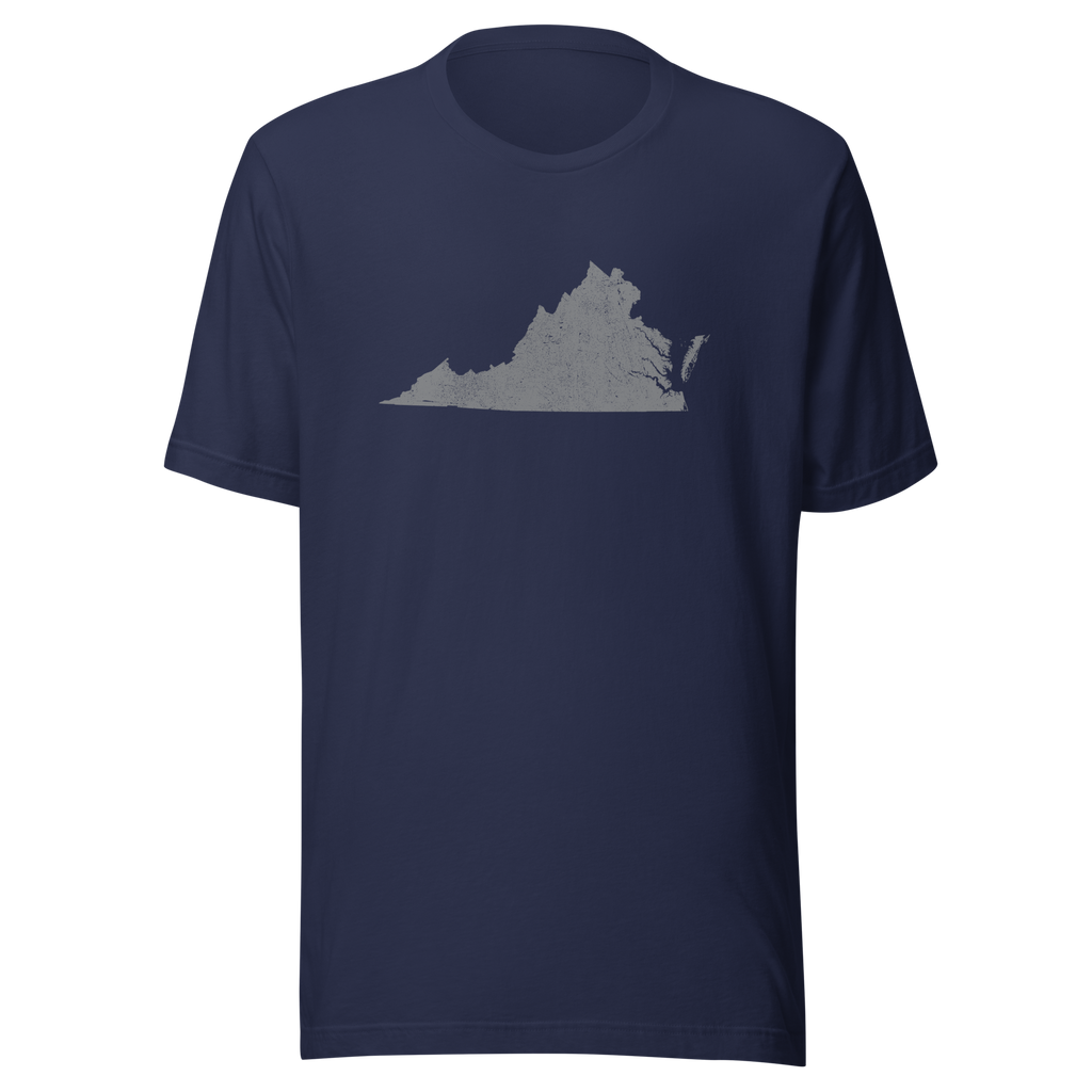 Virginia State Distressed Design Unisex T-Shirt Bella Canvas Old Dominion Tee
