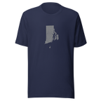 Rhode Island State Distressed Design Unisex T-Shirt Bella Canvas Ocean State Tee