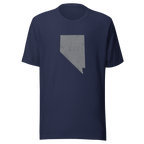 Nevada State Distressed Design Unisex T-Shirt Bella Canvas Silver State Tee