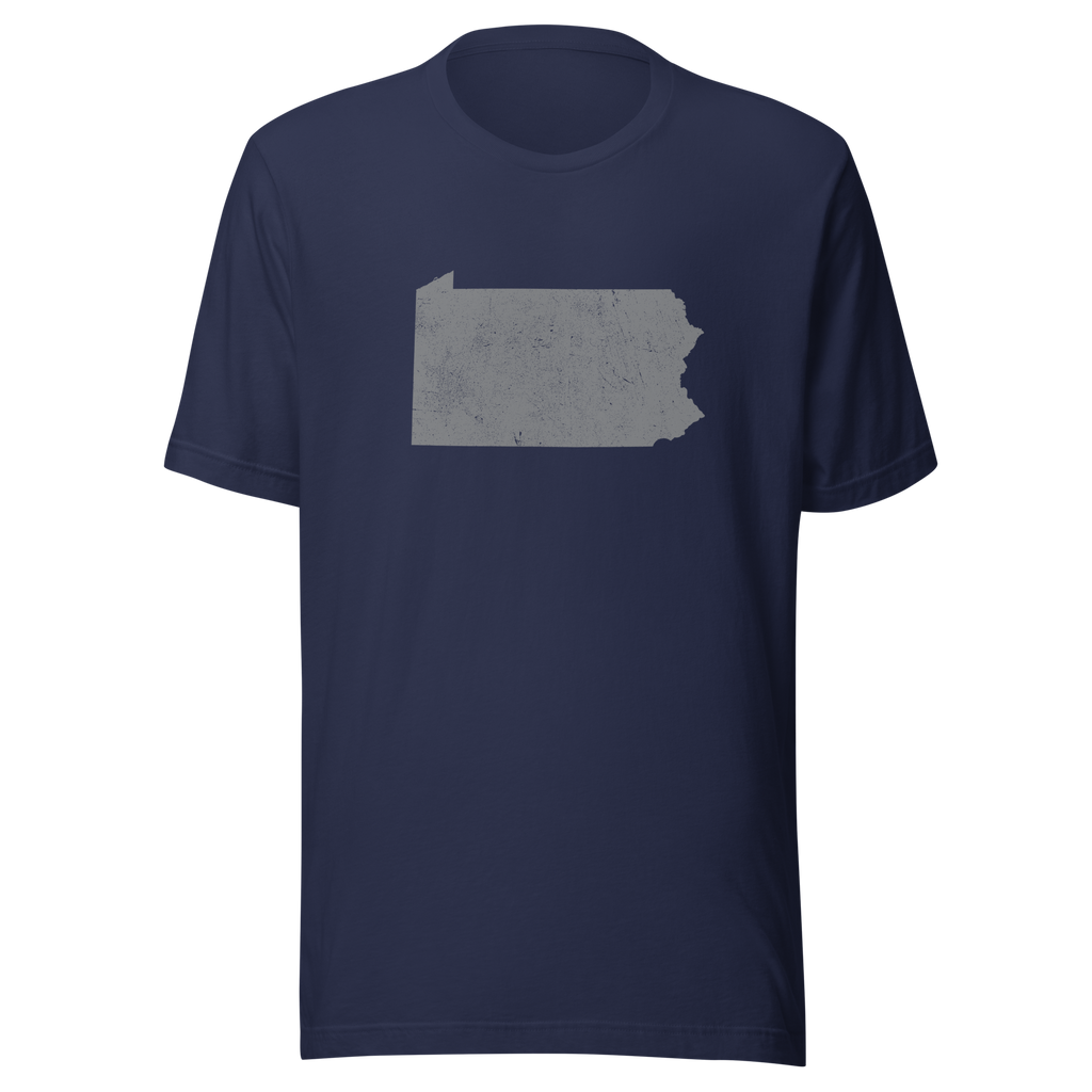 Pennsylvania State Distressed Design Unisex T-Shirt Bella Canvas Keystone State Tee