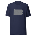 Pennsylvania State Distressed Design Unisex T-Shirt Bella Canvas Keystone State Tee