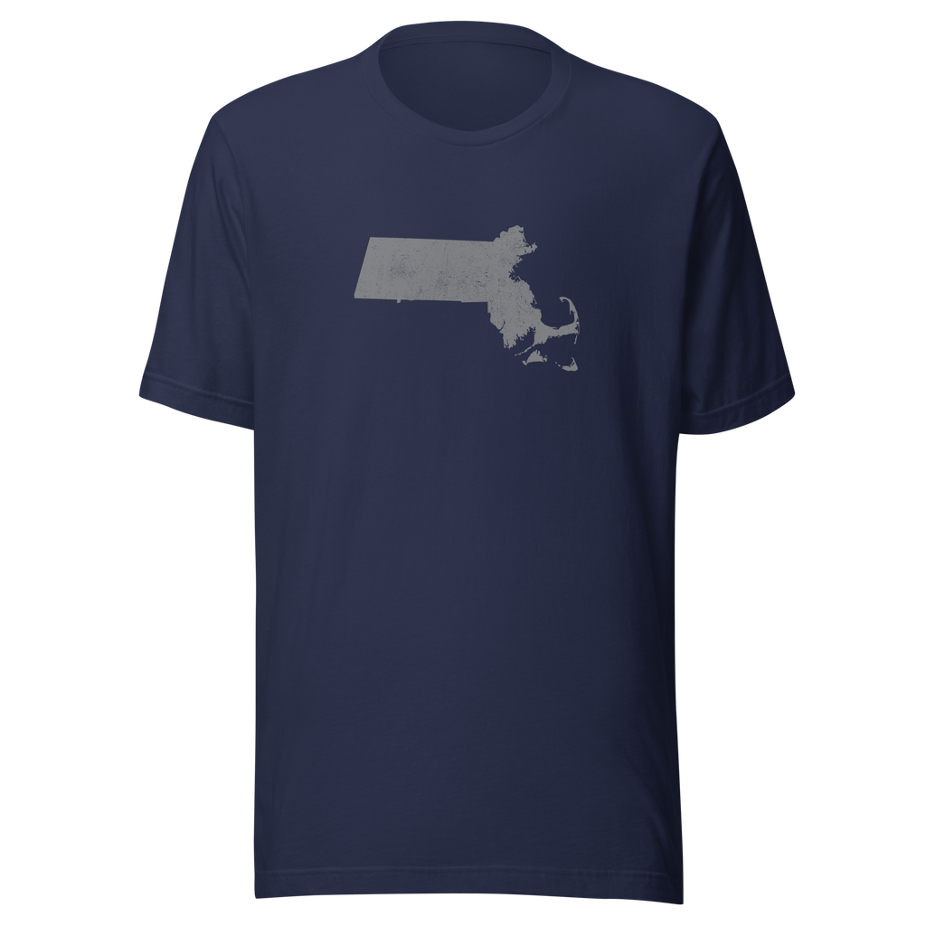 Massachusetts State Distressed Design Unisex T-Shirt Bella Canvas Bay State Tee