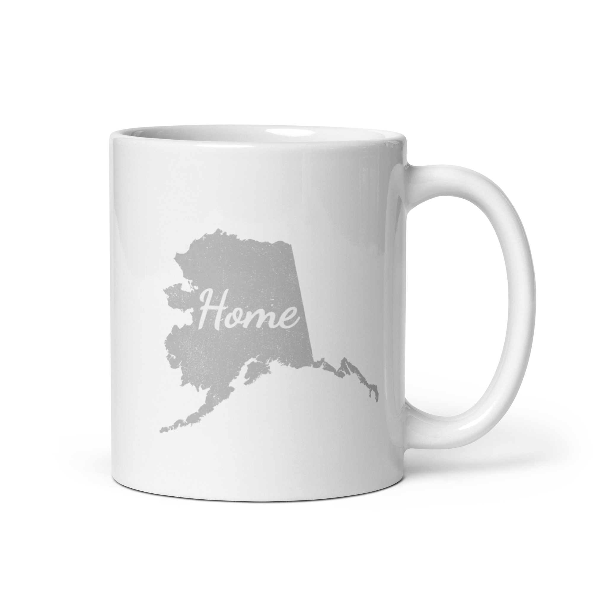 Alaska Home White Glossy Ceramic Coffee Mug State Pride Last Frontier Gift