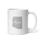 Arizona Home White Glossy Ceramic Coffee Mug State Pride Grand Canyon State Gift