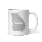 Georgia Home White Glossy Ceramic Coffee Mug State Pride Peach State Gift