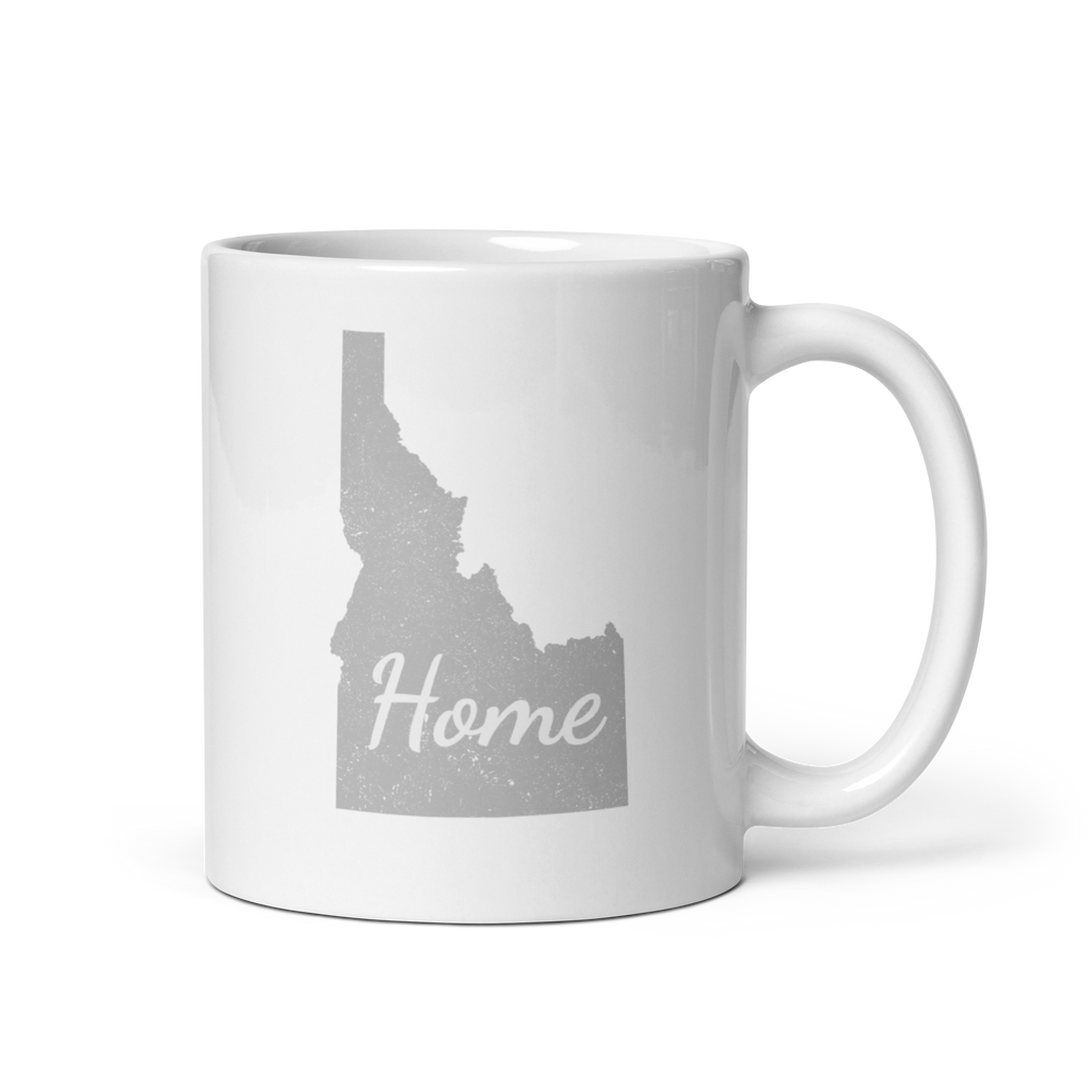 Idaho Home White Glossy Ceramic Coffee Mug State Pride Gem State Gift