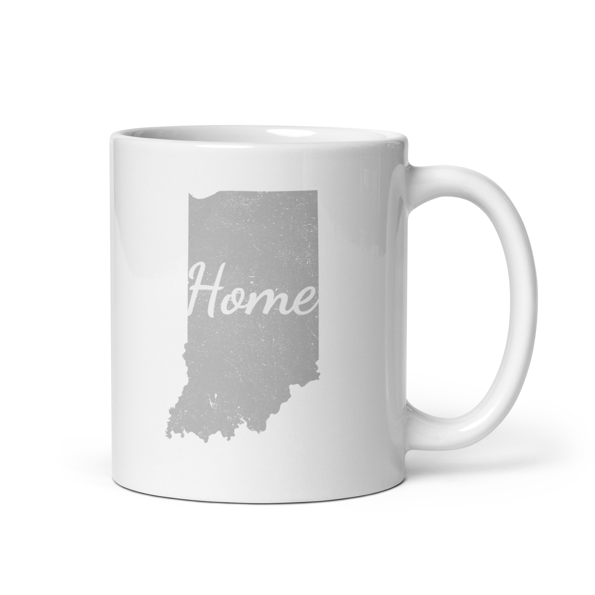 Indiana Home White Glossy Ceramic Coffee Mug State Pride Hoosier State Gift