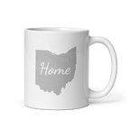 Ohio Home White Glossy Ceramic Coffee Mug State Pride Buckeye State Gift