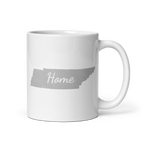 Tennessee Home White Glossy Ceramic Coffee Mug State Pride Volunteer State Gift
