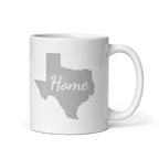 Texas Home White Glossy Ceramic Coffee Mug State Pride Lone Star State Gift