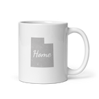 Utah Home White Glossy Ceramic Coffee Mug State Pride Beehive State Gift