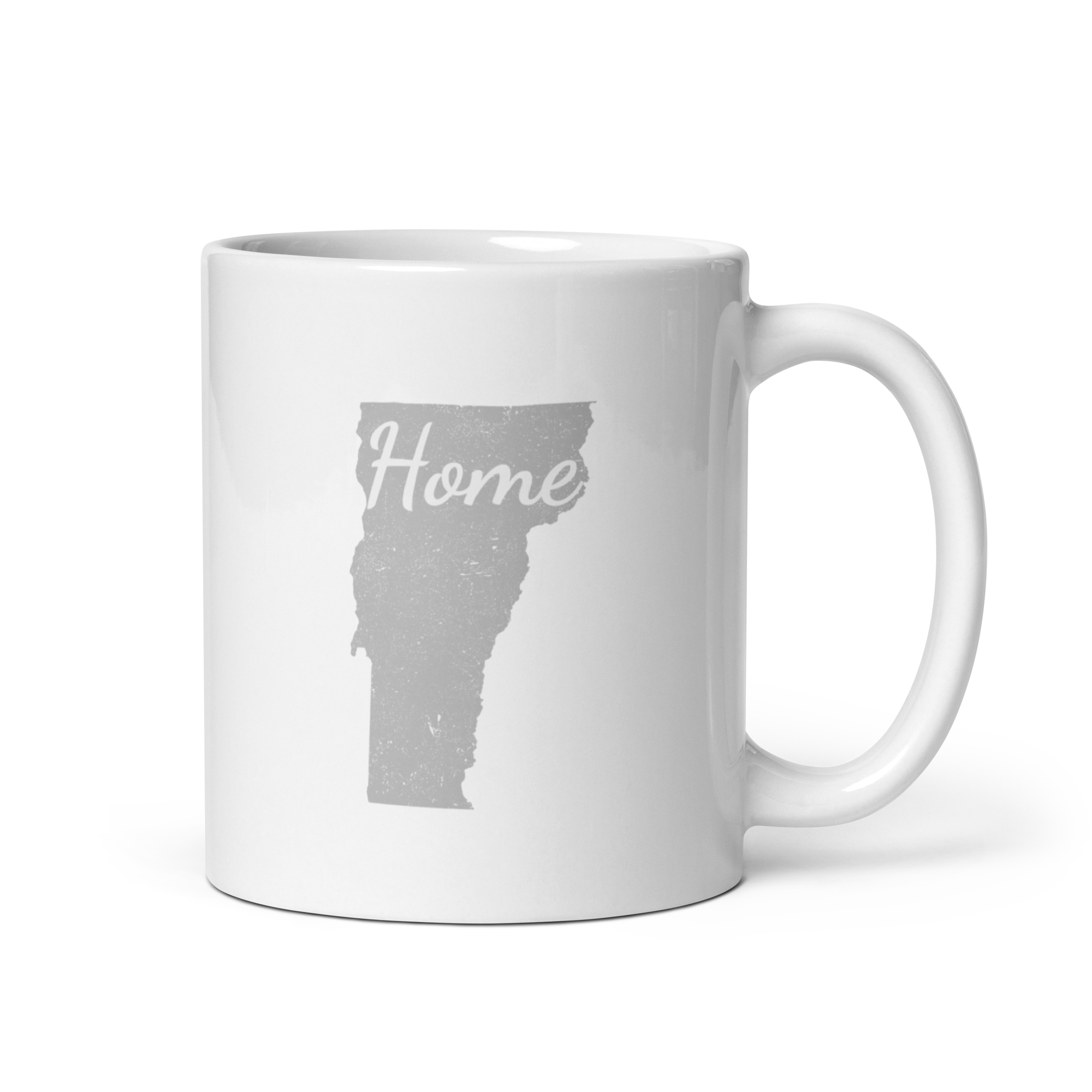 Vermont Home White Glossy Ceramic Coffee Mug State Pride Green Mountain State Gift