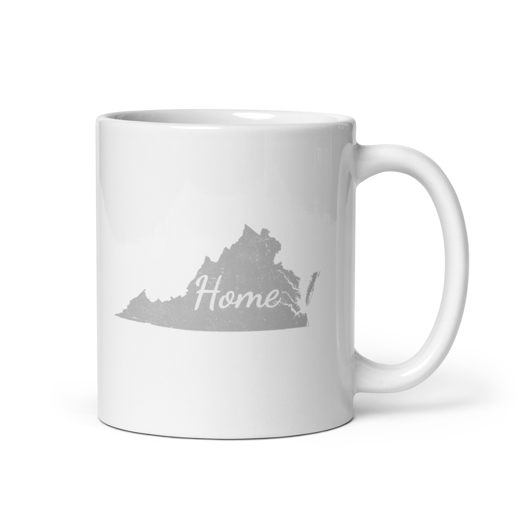 Virginia Home White Glossy Ceramic Coffee Mug State Pride Old Dominion Gift