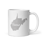 West Virginia Home White Glossy Ceramic Coffee Mug State Pride Mountain State Gift