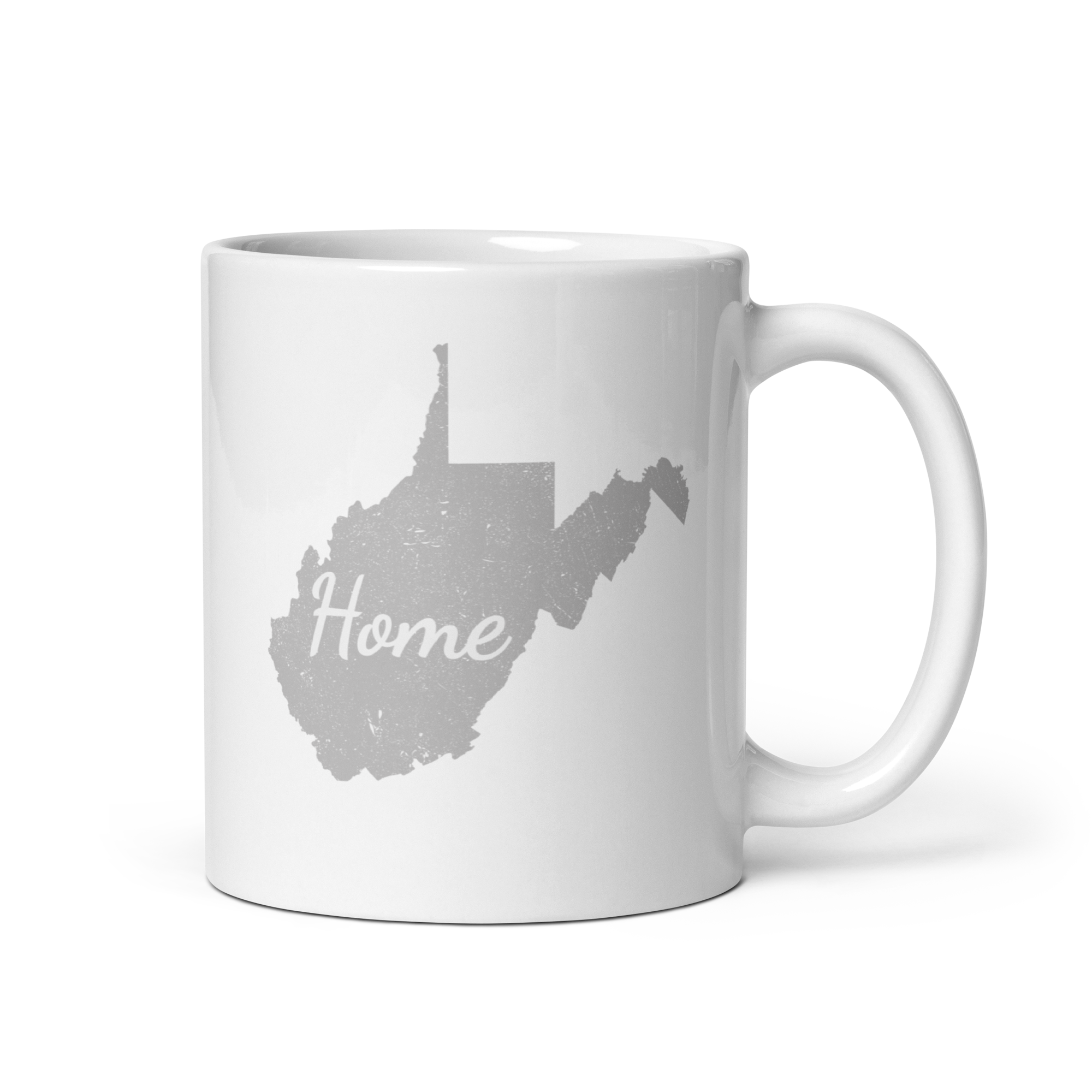 West Virginia Home White Glossy Ceramic Coffee Mug State Pride Mountain State Gift