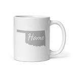 Oklahoma Home White Glossy Ceramic Coffee Mug State Pride Sooner State Gift