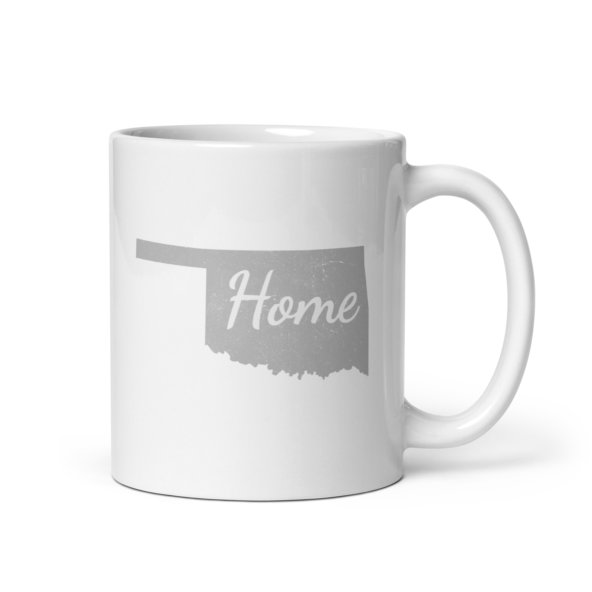 Oklahoma Home White Glossy Ceramic Coffee Mug State Pride Sooner State Gift