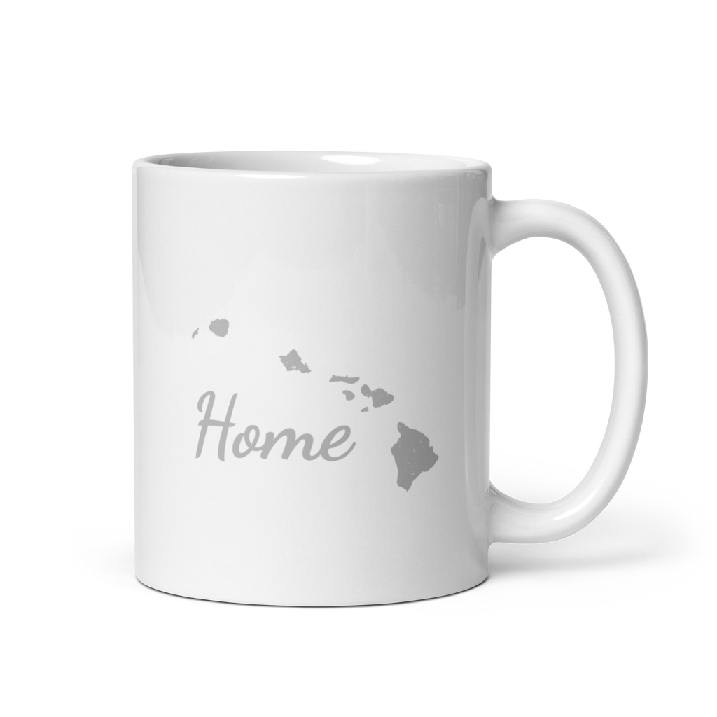 Hawaii Home White Glossy Ceramic Coffee Mug State Pride Aloha State Gift