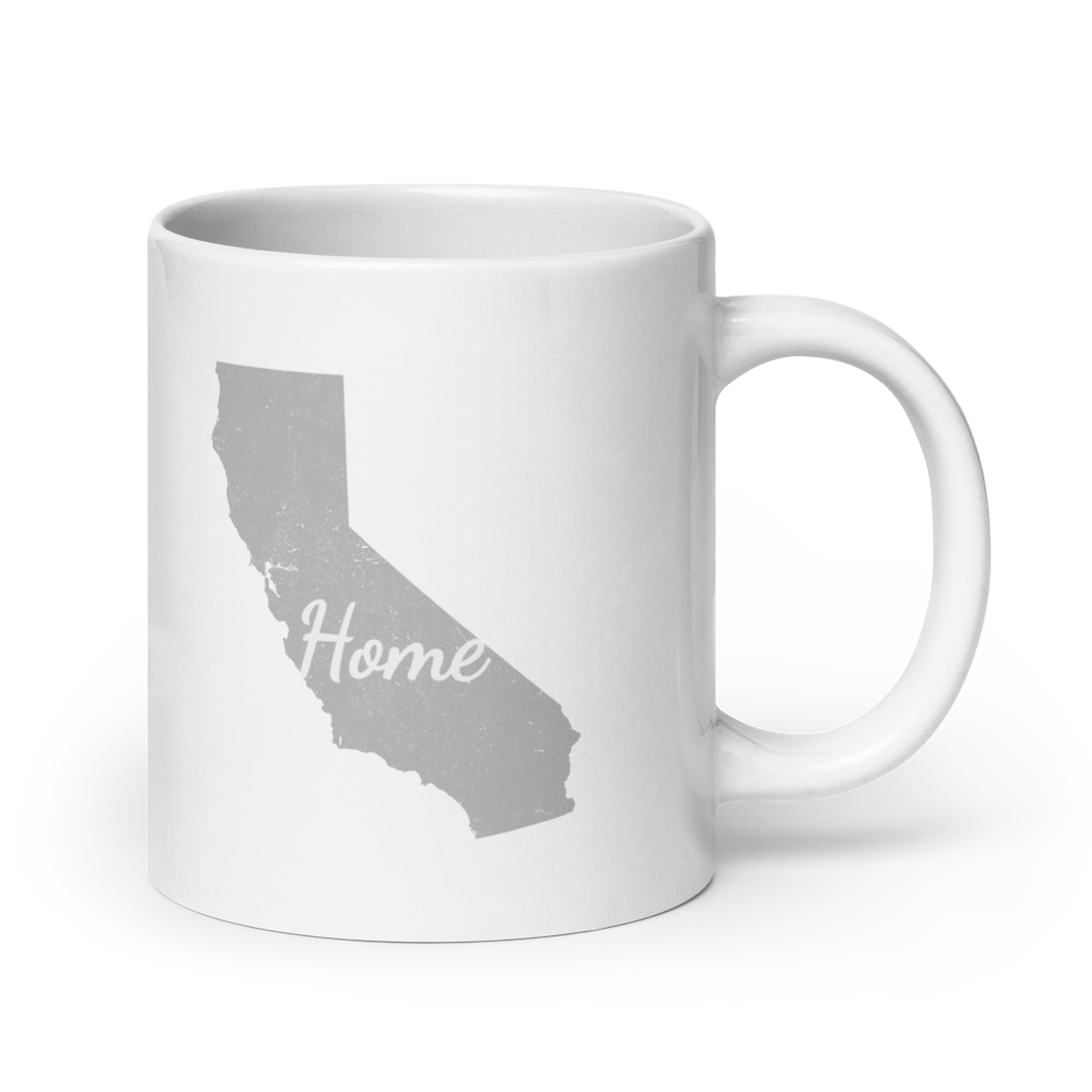 California Home White Glossy Ceramic Coffee Mug State Pride Golden State Gift