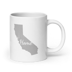 California Home White Glossy Ceramic Coffee Mug State Pride Golden State Gift