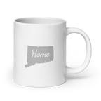 Connecticut Home White Glossy Ceramic Coffee Mug State Pride Constitution State Gift