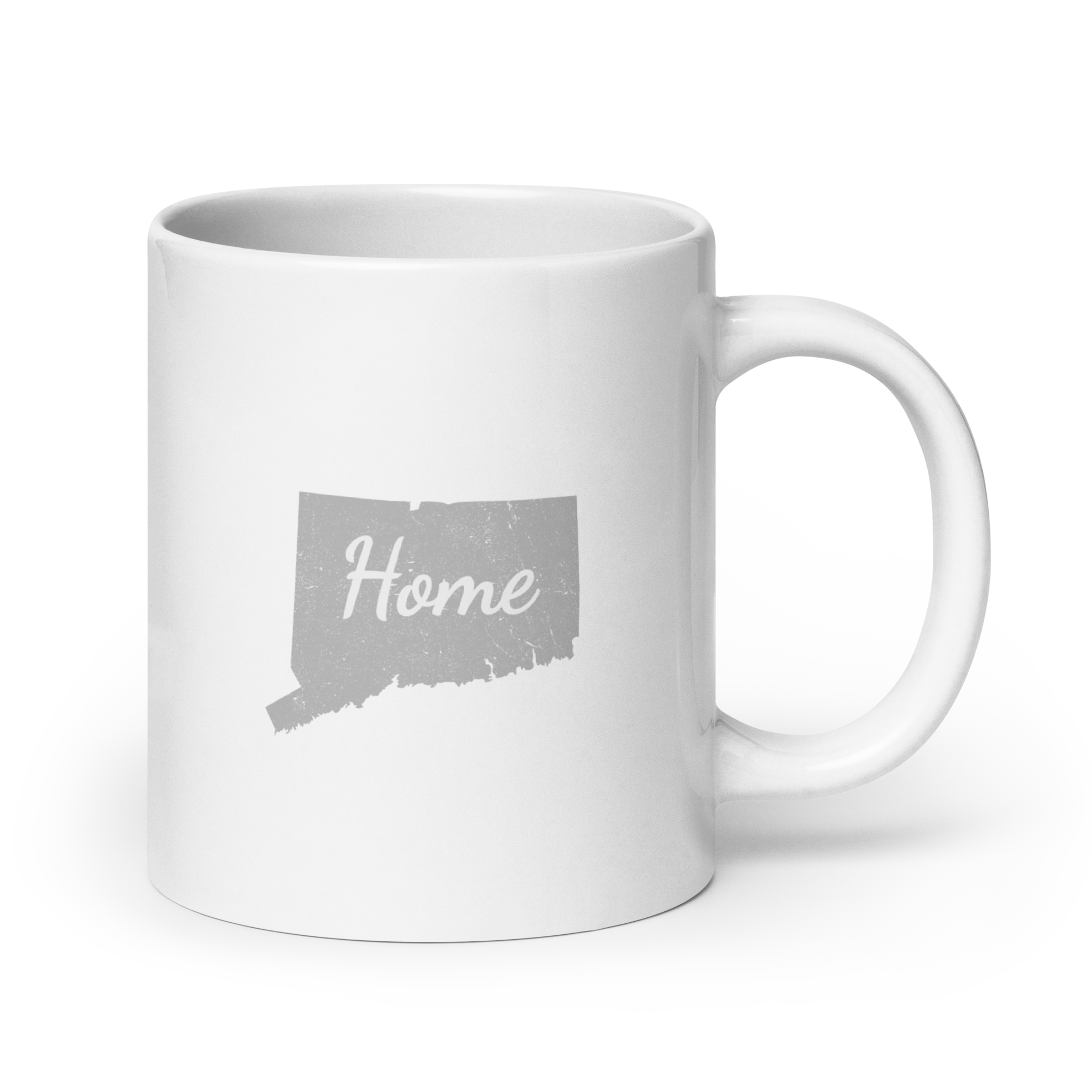 Connecticut Home White Glossy Ceramic Coffee Mug State Pride Constitution State Gift