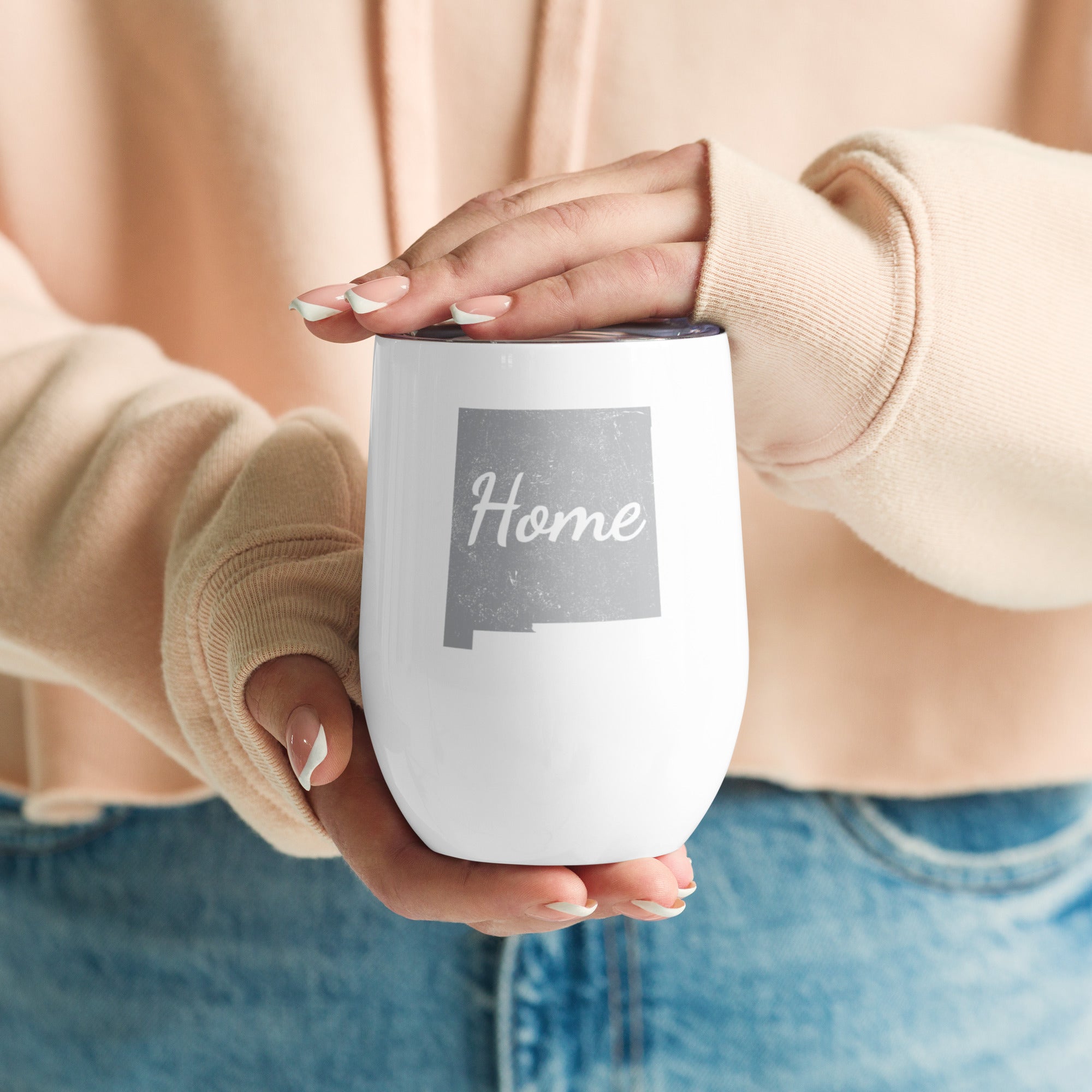 New Mexico Home Wine Tumbler Insulated Stainless Steel Land of Enchantment Gift