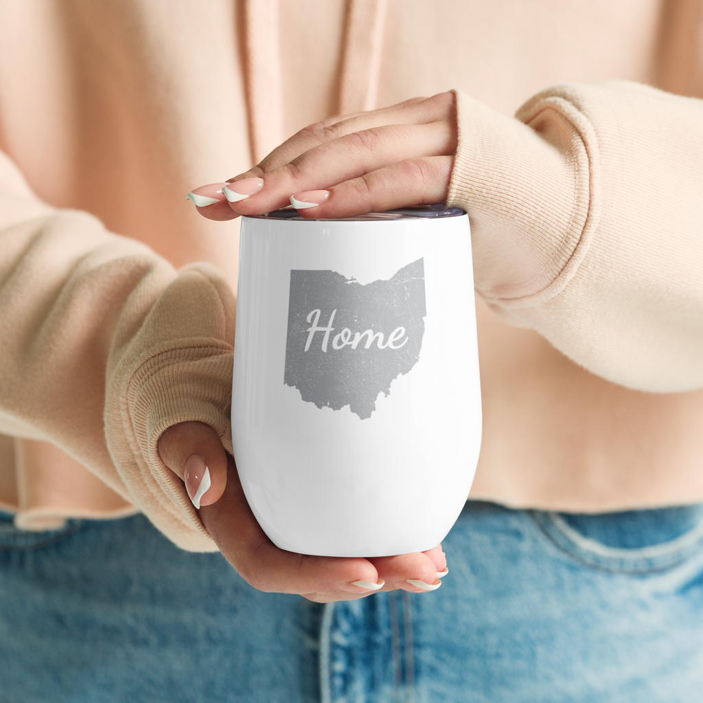 Ohio Home Wine Tumbler Insulated Stainless Steel Buckeye State Gift