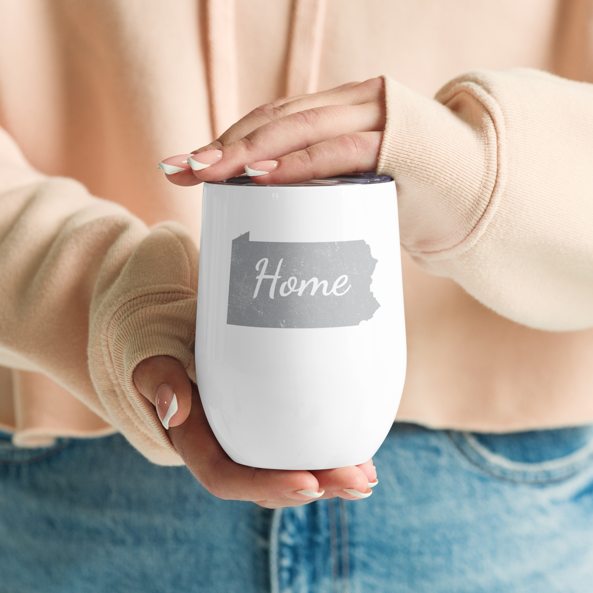 Pennsylvania Home Wine Tumbler Insulated Stainless Steel Keystone State Gift